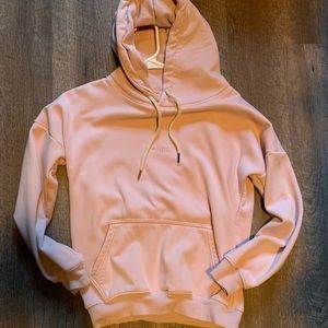 Baby pink fleece lined hoodie